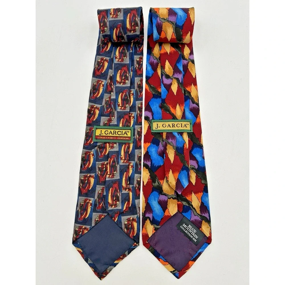 Jerry Garcia Ties Lot Of 2 Silk‎ Blue Mountain & Stonehenge Grateful Dead